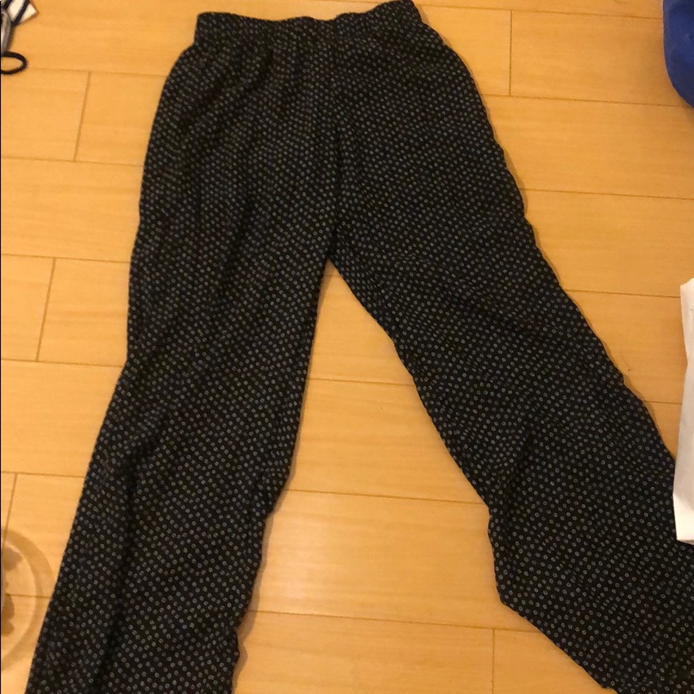 Chiffon floral flower pants. Flare leg